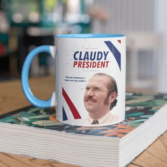 Mug céramique - Claudy président, affiche présidentielle humoristique