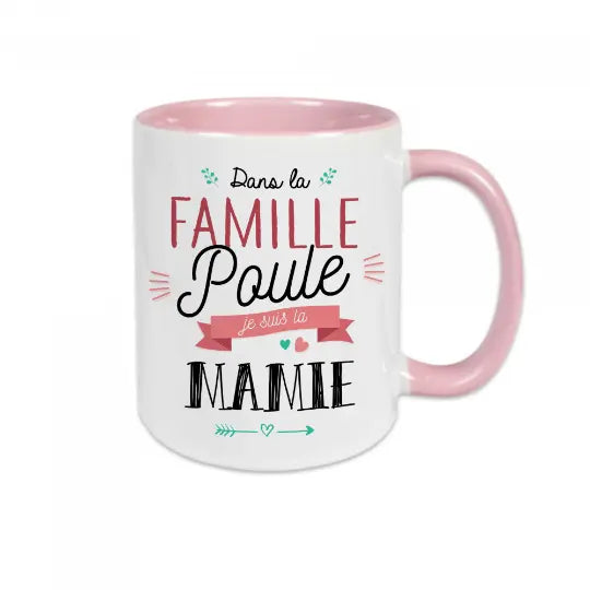 Mug céramique - Dans la famille poule, la mamie !