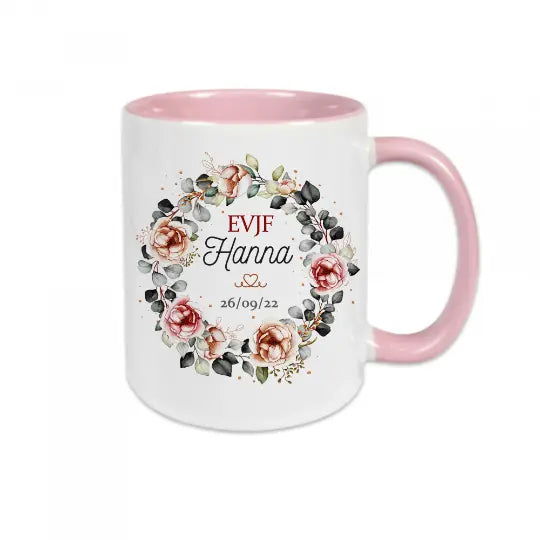 Mug céramique EVJF personnalisable prénom et date de l'évènement