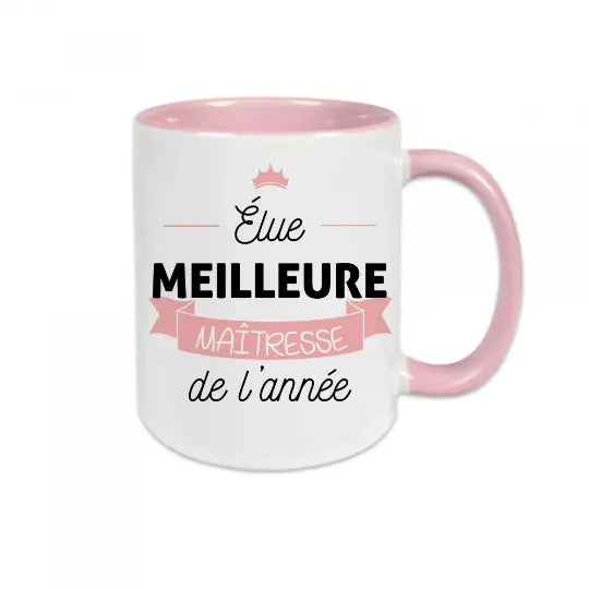 Mug céramique - Élue meilleure maîtresse de l'année