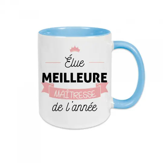 Mug céramique - Élue meilleure maîtresse de l'année