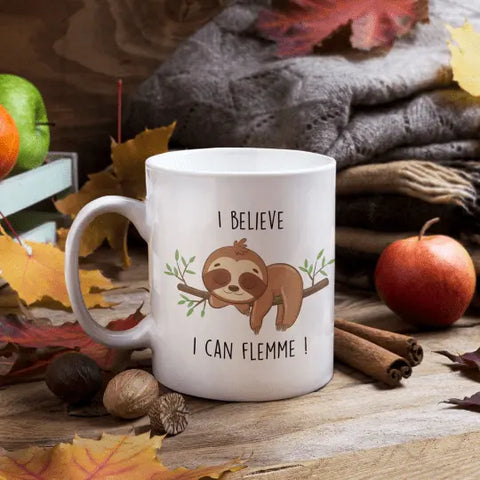 Mug céramique - I believe I can flemme !