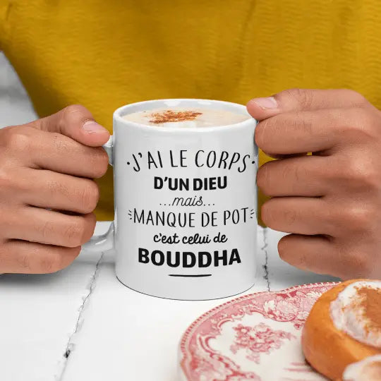 Mug céramique - J'ai le corps d'un dieu