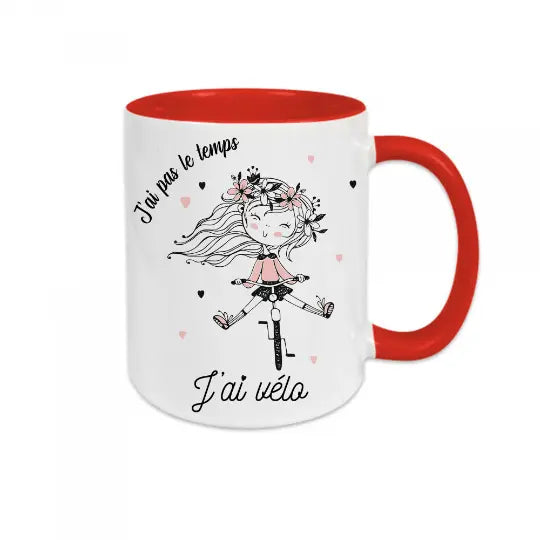 Mug céramique - J'ai pas le temps j'ai vélo