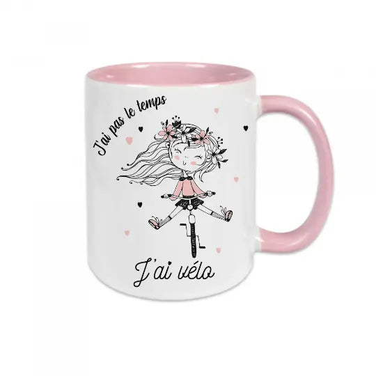 Mug céramique - J'ai pas le temps j'ai vélo