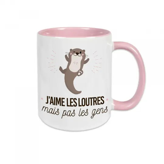 Mug céramique - J'aime les loutres, mais pas les gens