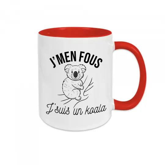 Mug céramique - J'men fous j'suis un koala