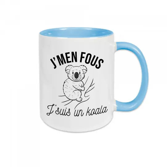 Mug céramique - J'men fous j'suis un koala