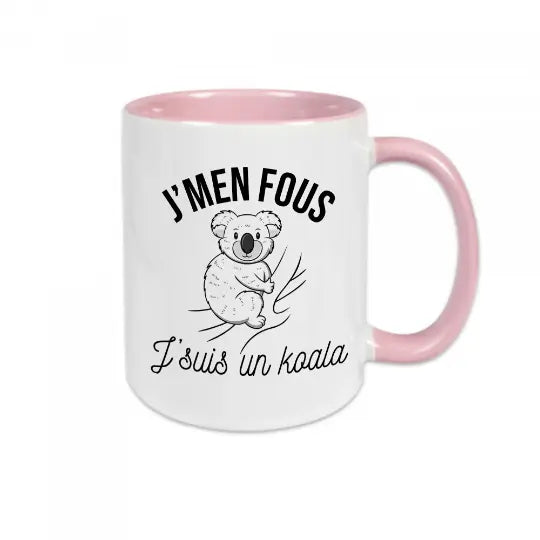 Mug céramique - J'men fous j'suis un koala