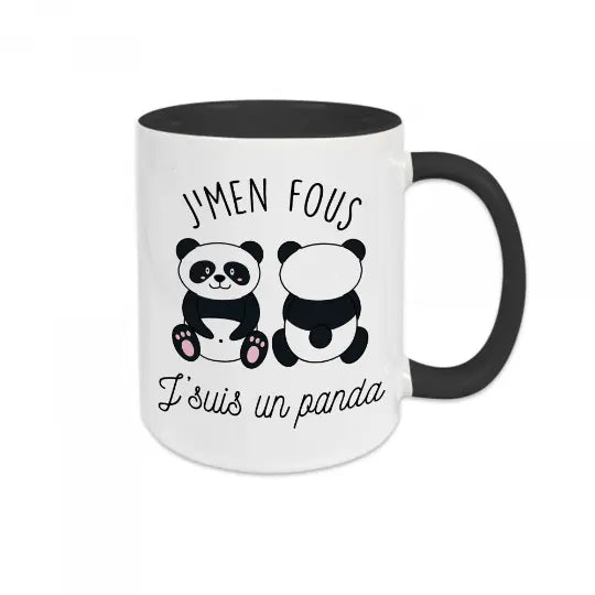 Mug céramique - J'men fous j'suis un panda