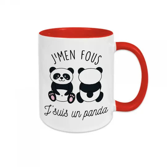 Mug céramique - J'men fous j'suis un panda