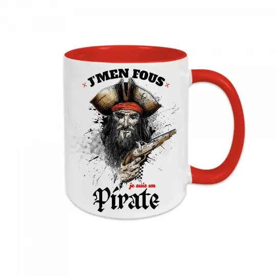 Mug céramique - J'men fous je suis un pirate