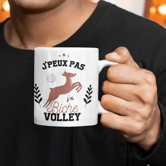 Mug céramique - J'peux pas j'ai biche volley