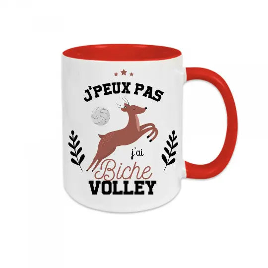 Mug céramique - J'peux pas j'ai biche volley