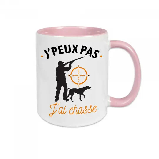 Mug céramique - J'peux pas j'ai chasse