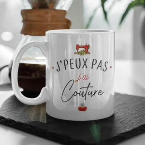 Mug céramique J'peux pas j'ai couture