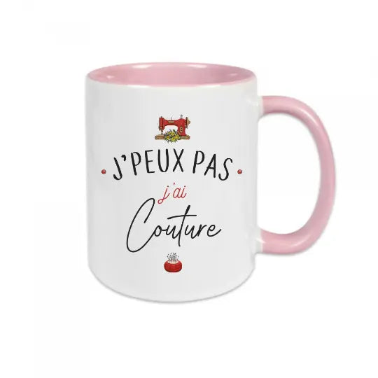 Mug céramique J'peux pas j'ai couture