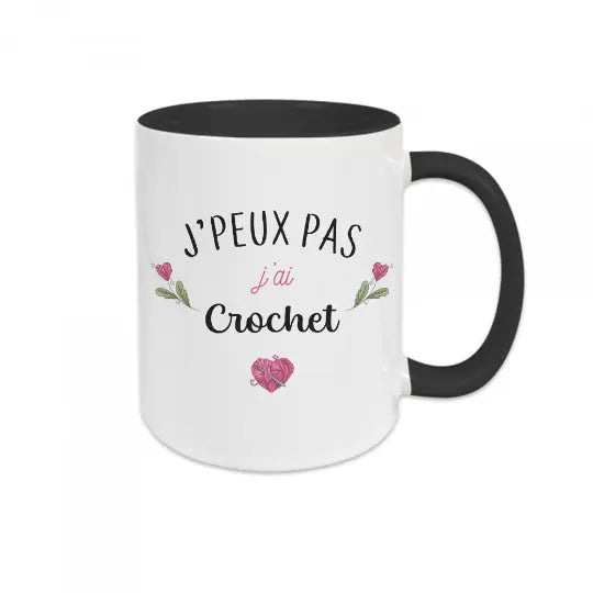 Mug céramique J'peux pas j'ai crochet