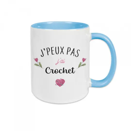 Mug céramique J'peux pas j'ai crochet