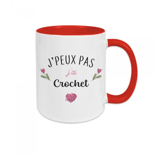 Mug céramique J'peux pas j'ai crochet