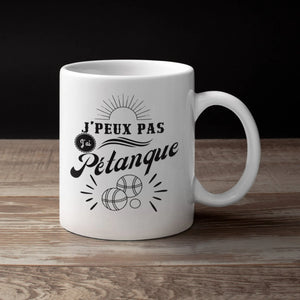 Mug céramique - J'peux pas j'ai pétanque Encre et Créations