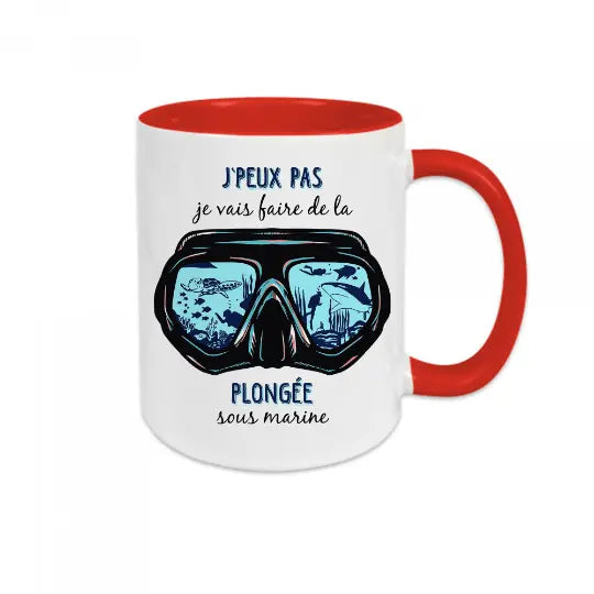 Mug céramique - J'peux pas j'ai plongée sous marine