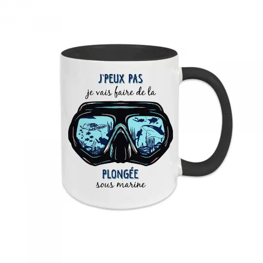 Mug céramique - J'peux pas j'ai plongée sous marine