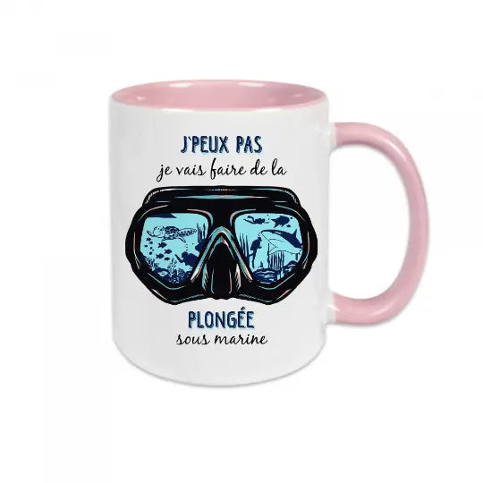 Mug céramique - J'peux pas j'ai plongée sous marine