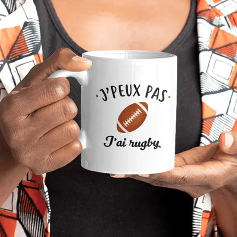 Mug céramique - J'peux pas j'ai rugby