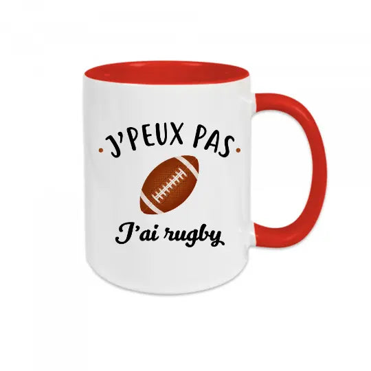 Mug céramique - J'peux pas j'ai rugby