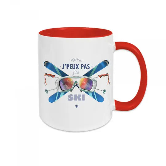 Mug céramique - J'peux pas j'ai ski