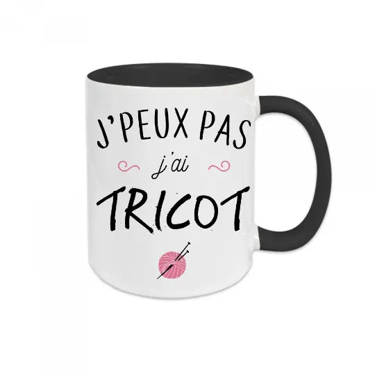 Mug céramique - J'peux pas j'ai tricot