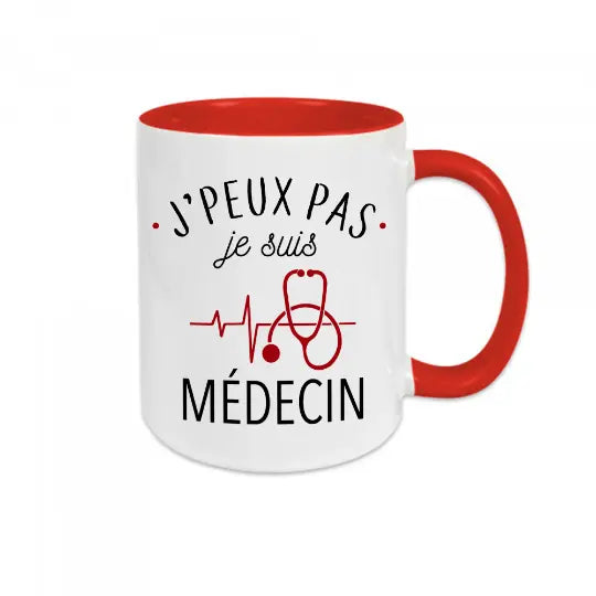 Mug céramique - J'peux pas je suis médecin