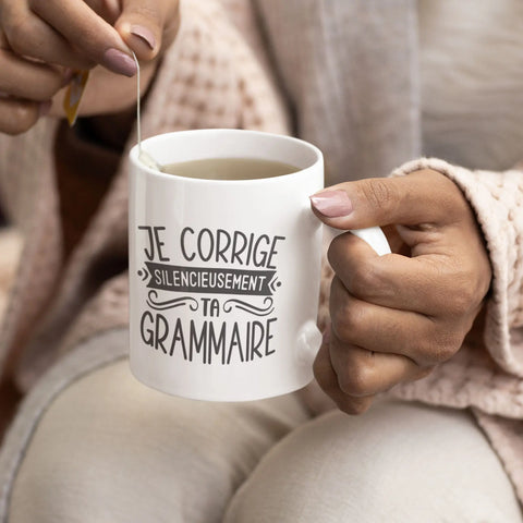 Mug céramique - Je corrige silencieusement ta grammaire Encre et Créations