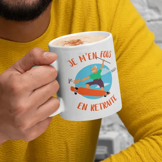 Mug céramique - Je m'en fous je suis en retraite