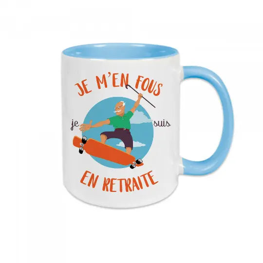 Mug céramique - Je m'en fous je suis en retraite