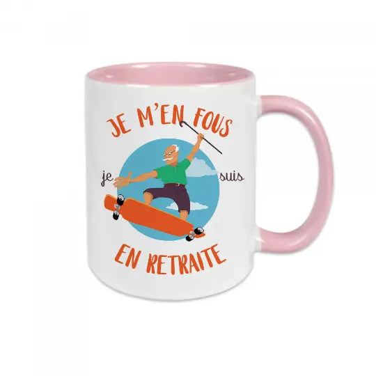 Mug céramique - Je m'en fous je suis en retraite