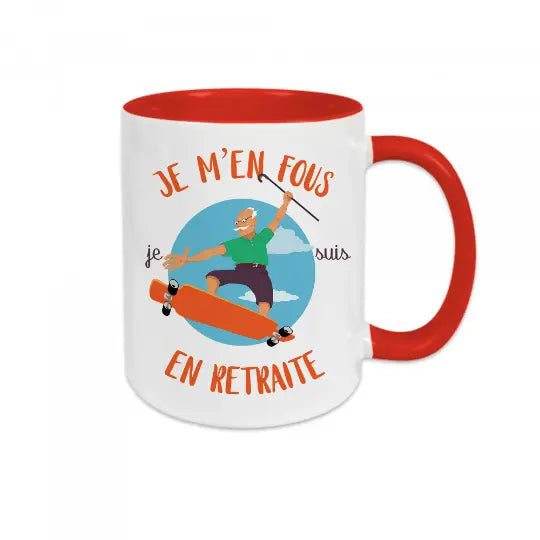 Mug céramique - Je m'en fous je suis en retraite