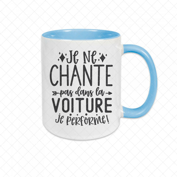 Mug céramique Je ne chante pas dans la voiture Encre et Créations