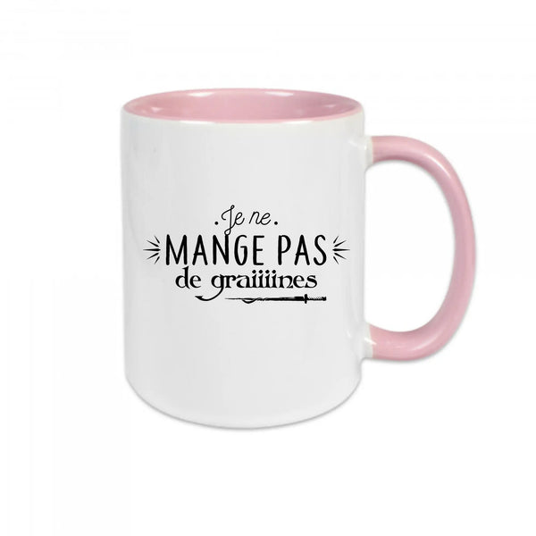 Mug céramique - Je ne mange pas de graiiiines Encre et Créations