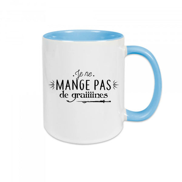 Mug céramique - Je ne mange pas de graiiiines Encre et Créations