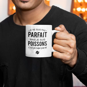 Mug céramique - Je ne suis pas parfait mais je suis verseau, c'est presque pareil Encre et Créations