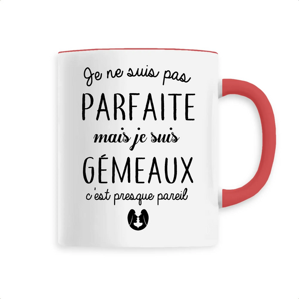 Mug céramique - Je ne suis pas parfaite mais je suis gémeaux