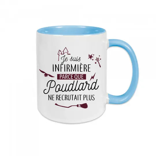 Mug céramique- Je suis ( à personnaliser avec le métier que vous voulez ) parce que Poudlard ne recrutait plus