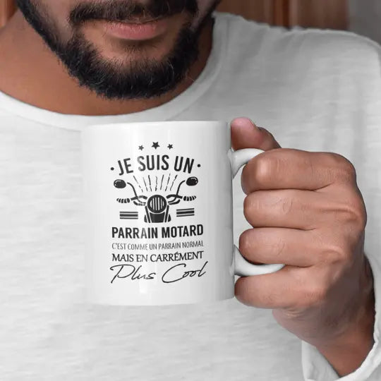 Mug céramique - Je suis un parrain motard