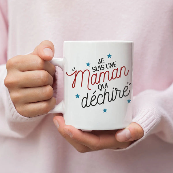 Mug céramique - Je suis une maman qui déchire