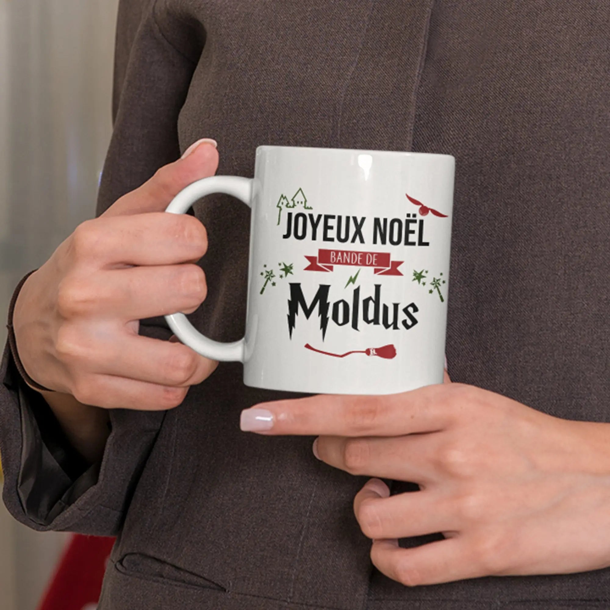 Mug céramique - Joyeux Noël bande de Moldus Encre et Créations