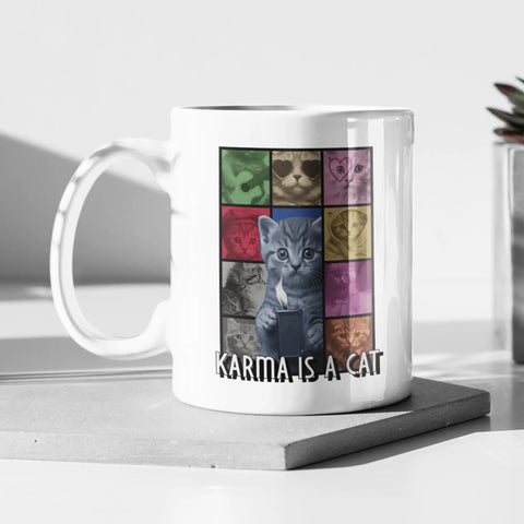 Mug céramique - Karma is a cat