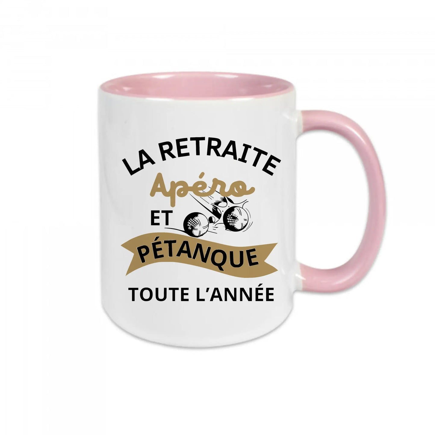 Mug céramique - La retraite apéro et pétanque toute l'année Encre et Créations