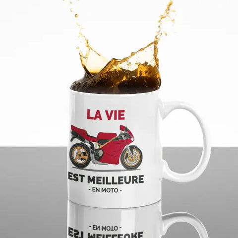 Mug céramique - La vie est meilleure en moto